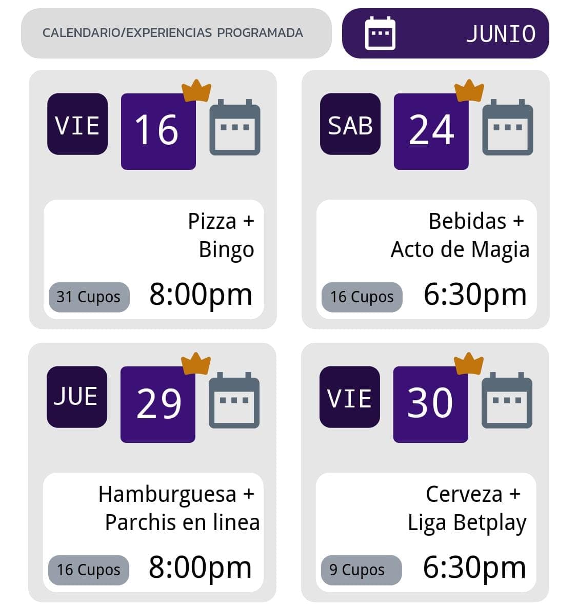 Actividades sin costo extra